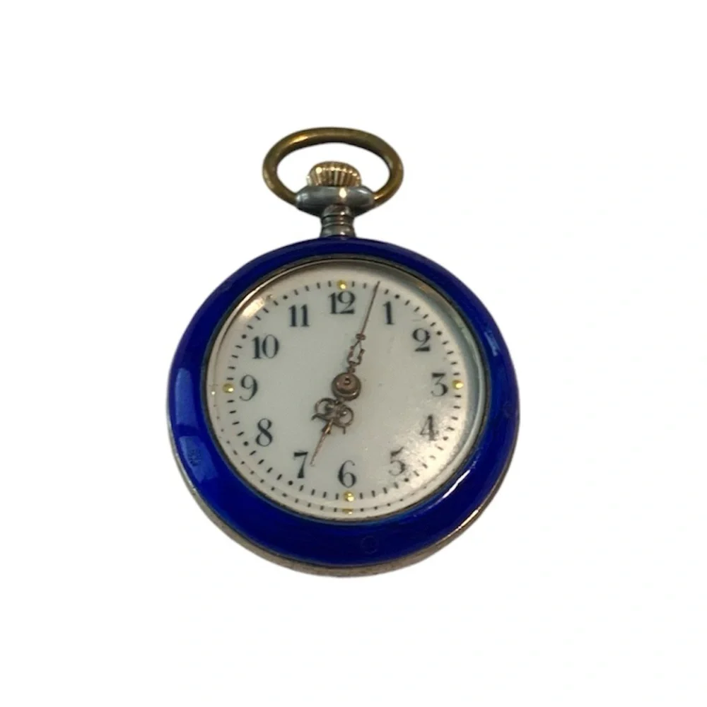 Vintage Women’s K&L and Argent Dore Silver 800 Swiss Pocket Watch (Not Working)